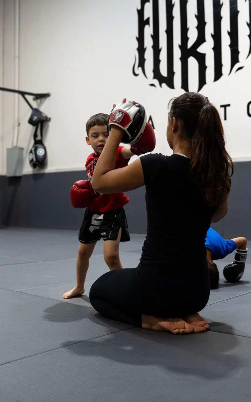 Kids martial arts class at Fúria Fight Club